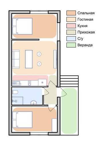 Фото номера Номер стандарт семейный с 2 двуспальными кроватями База отдыха Экопарк Бобровый мыс г. Таруса 4